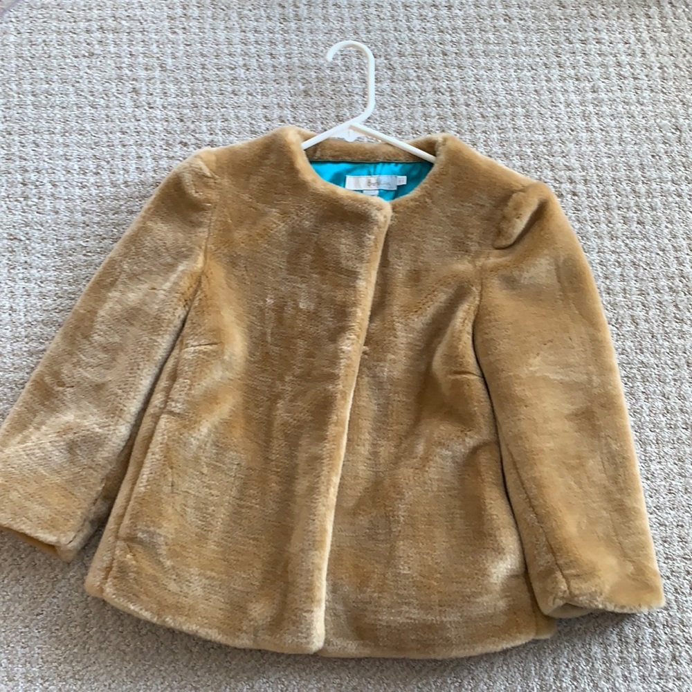 Boden Tan Faux Fur Coat